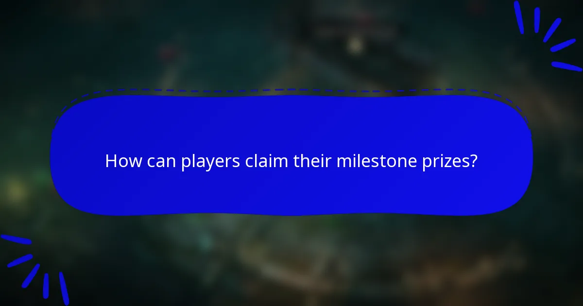 How can players claim their milestone prizes?