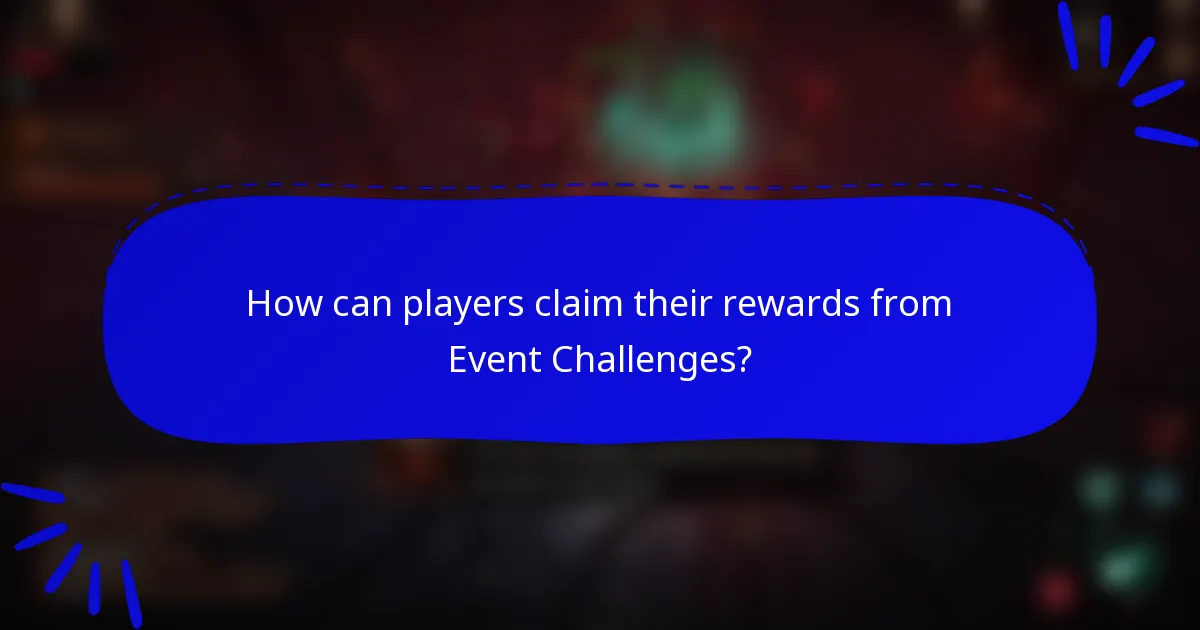 How can players claim their rewards from Event Challenges?