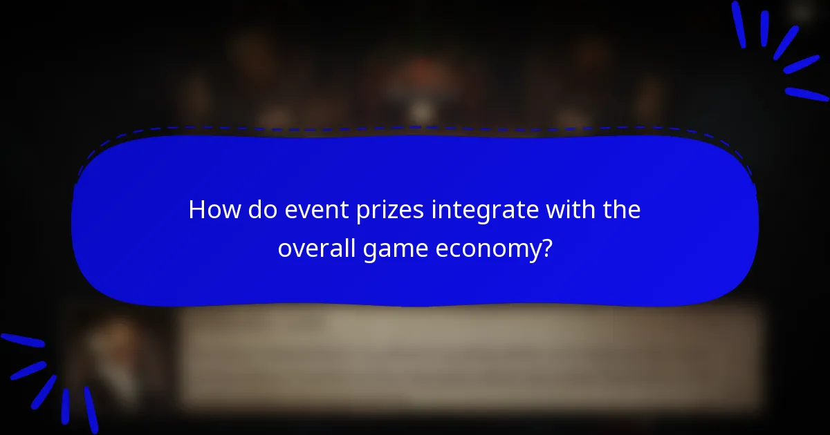 How do event prizes integrate with the overall game economy?
