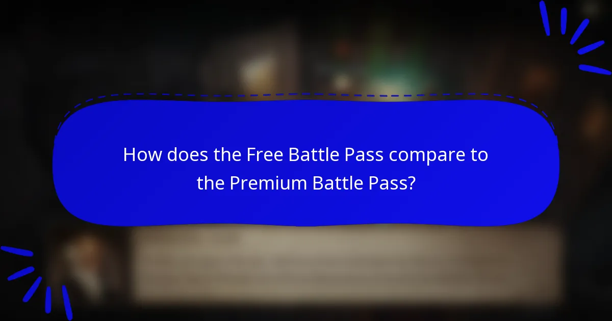 How does the Free Battle Pass compare to the Premium Battle Pass?