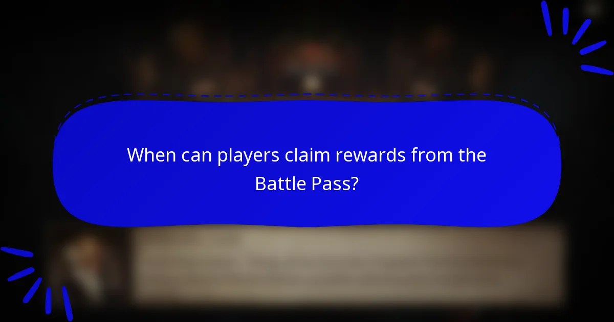When can players claim rewards from the Battle Pass?